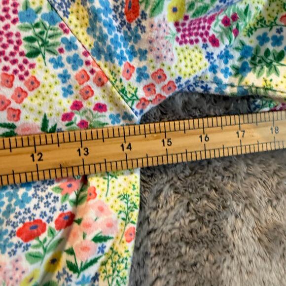 Gymboree Floral Drop Waist Terry Sweatshirt Dress Pockets Girls M 7 8 - Picture 9 of 10